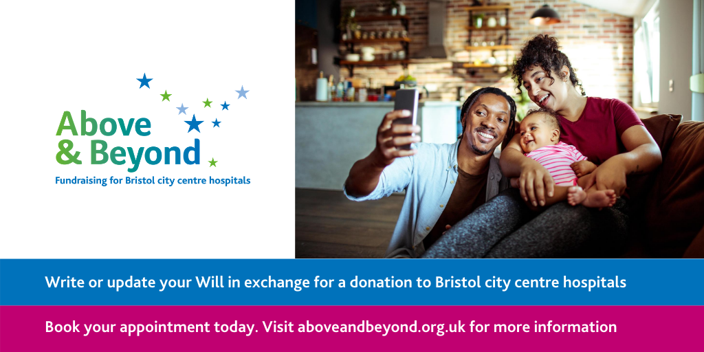 ✍️ Write or update your Will in exchange for a donation to #Bristol city centre hospitals during Write Your Will Fortnight. Thanks <a href="/wardssolicitors/">Wards Solicitors</a>, <a href="/LyonsBowe/">Lyons Bowe</a>, Fussell Wright, Simpson Solicitors and Dunham McCarthy. Find out all you need to know, here: aboveandbeyond.org.uk/write-your-wil…