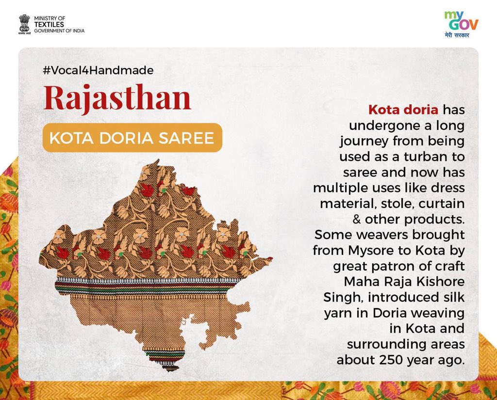 #KotaDoriaSaree #KotpadSaree  #PaithaniSaree #BanarasiCutWork #AtmaNirbharBharat  #Vocal4Handmade (2/n)