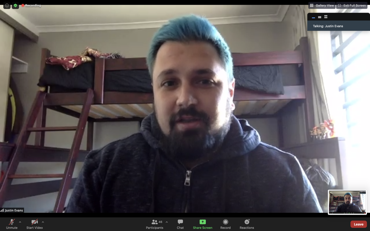DVTSoftware's tweet photo. Justin Evans, head of experience &amp; digital product design at @22seven is now running a cool online workshop on User Story Mapping.  #DesignForum #uxdesign https://t.co/tmLYurTFbY