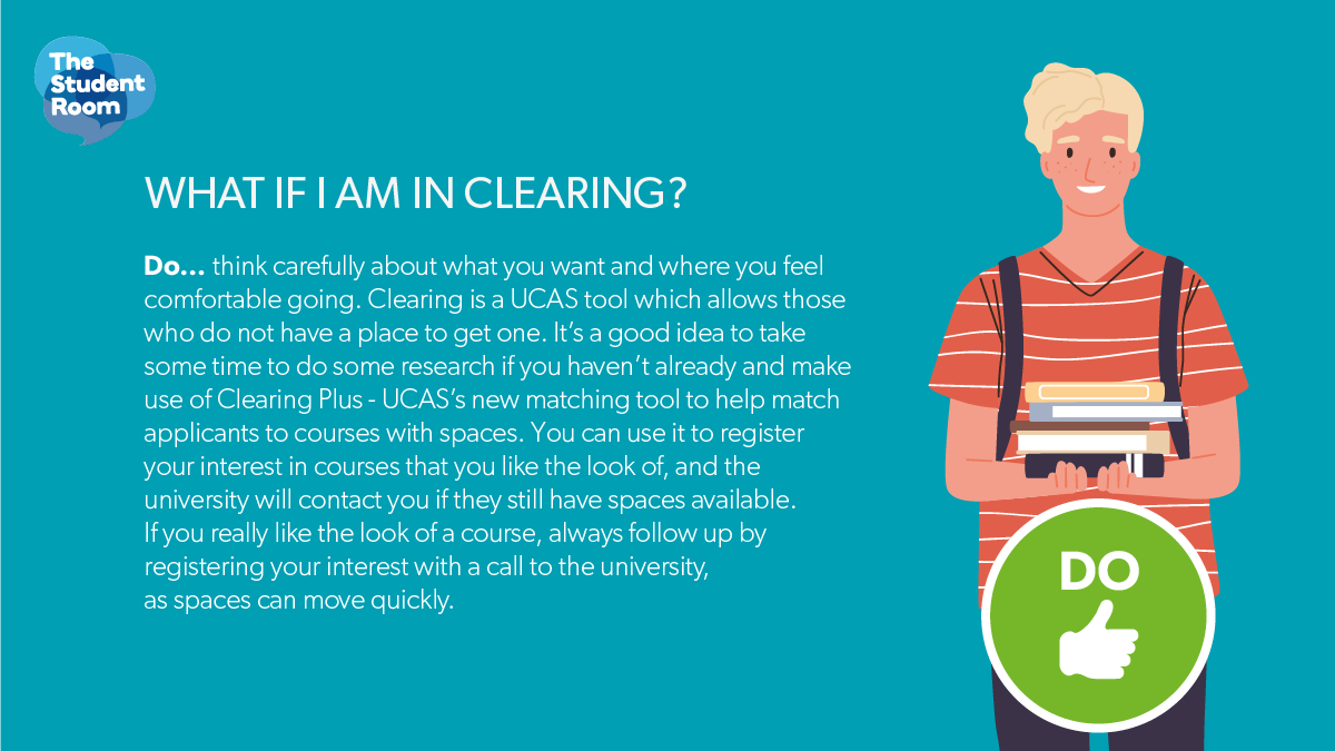 thestudentroom's tweet photo. Got concerns around how #Clearing works or what to expect? We break it down for you. #alevels2020 #alevelresultsday https://t.co/VZDaW5b4Vc