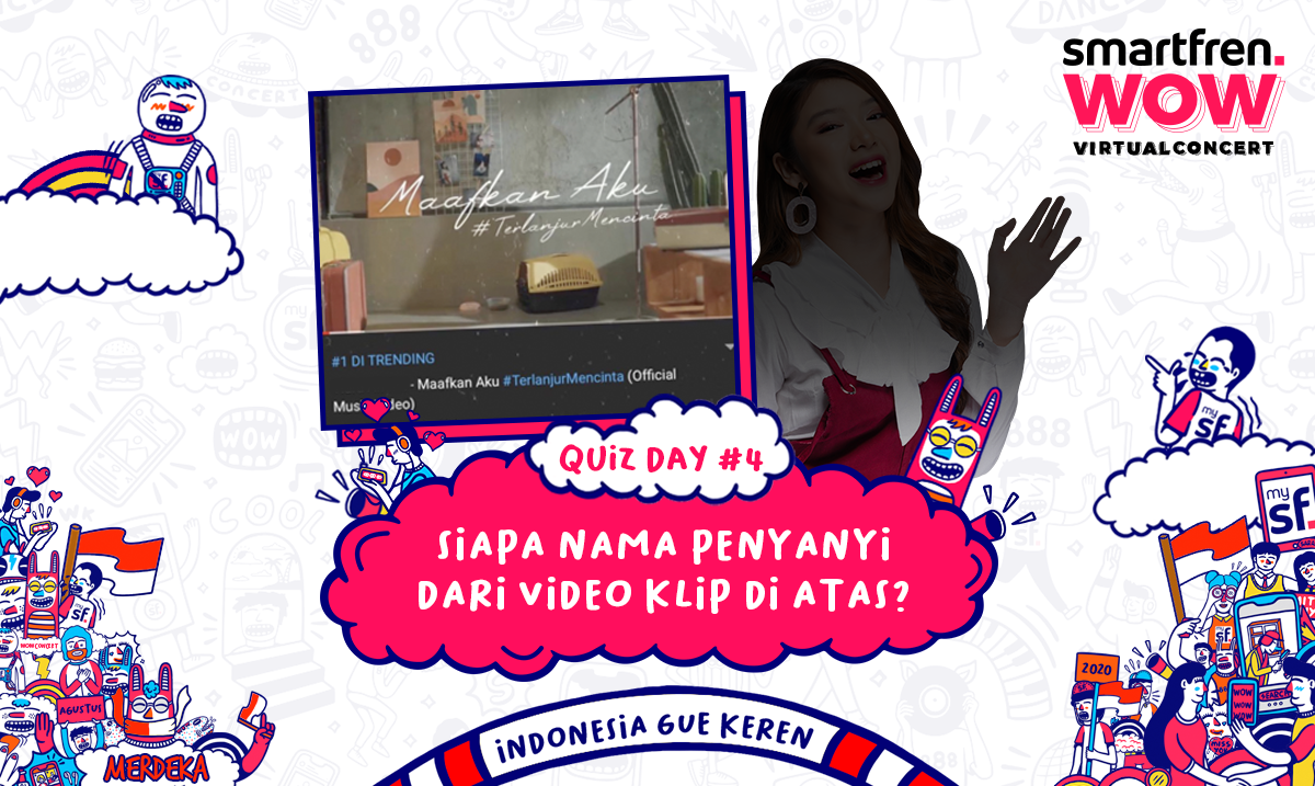 smartfrenworld's tweet photo. 🎉WOW Quiz Road to #WOWconcert BERHADIAH MODEM 4G smartfren! 🎉
Jawab pertanyaannya buat dapetin Hadiahnya! Siapa nama penyanyi dari lagu Maafkan Aku #TerlanjurMencinta?
Reply tweet sebanyak-banyaknya & sertakan hashtag
#WOWconcert & mention @smartfrenworld !
#smartfrenWOW https://t.co/cboPKtUPZs