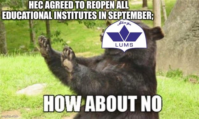 UsamaRizwan1998's tweet photo. Meanwhile #LUMS planning to save around Rs. 500M+
 #smartlyreopenLUMS https://t.co/I1V7VlnDid