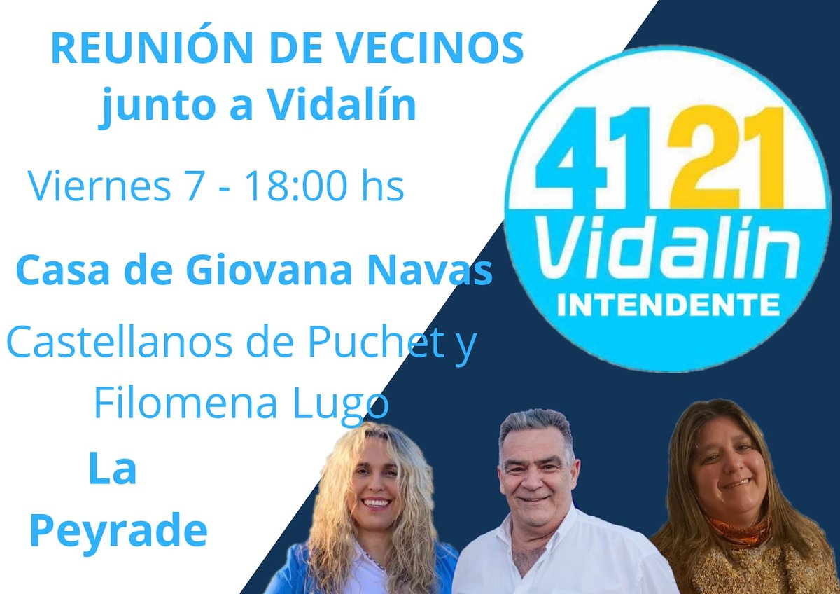 4121Nueva's tweet photo. Reunión 4⃣1⃣2⃣1⃣ En La Peyrade💛💙 te sumas?
#NuevaOpción4121
#TusSueñosVuelvenaSerPosibles💙💛
#VidalinIntendente2020
27 de Setiembre votá 4⃣1⃣2⃣1⃣ https://t.co/TETSKGWgv8