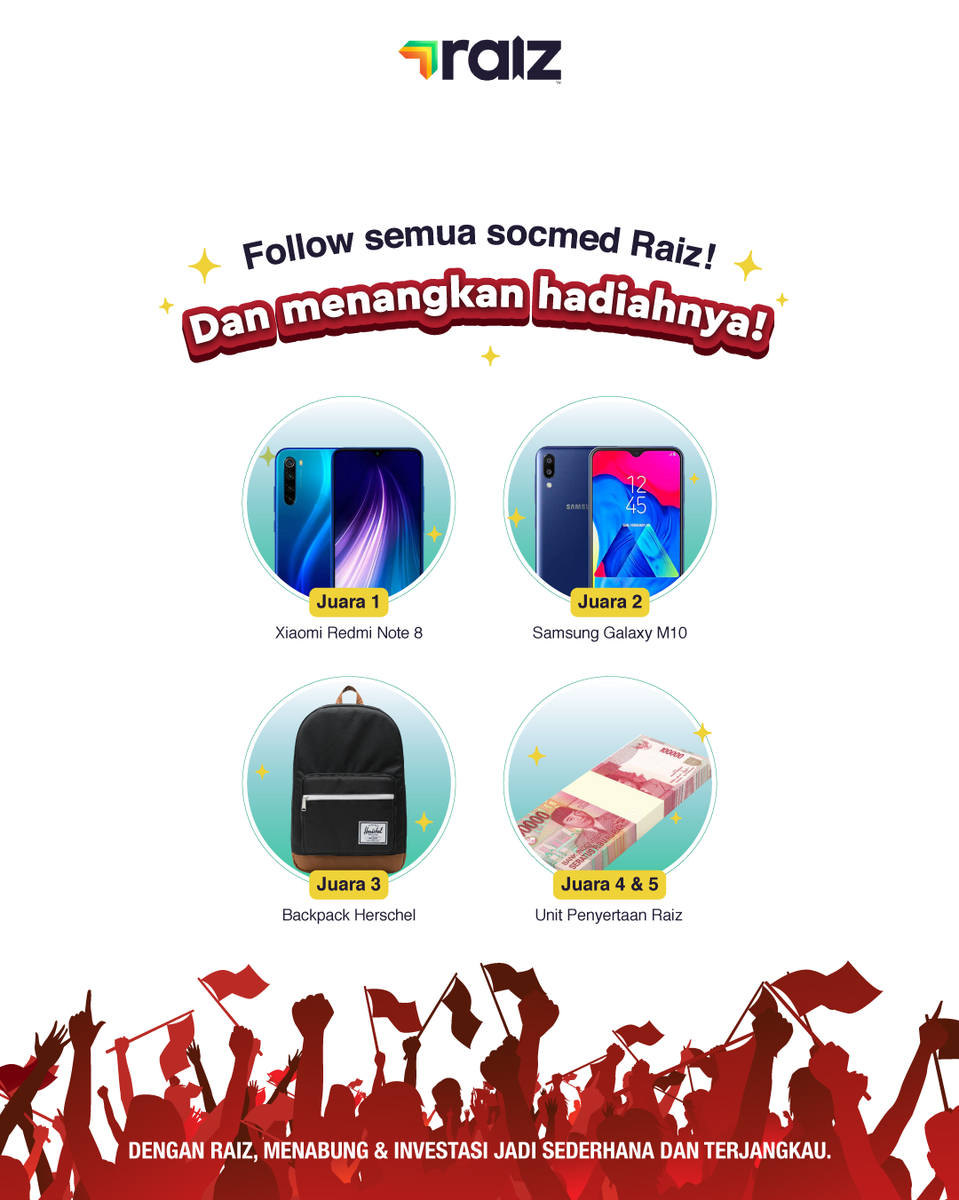 Raizinvestid's tweet photo. LOMBA MERDEKA RAIZ -“LOMERA” 
Ikuti petunjuk misi 2 ini untuk mendapatkan poin sebanyak-banyaknya dan menangkan hadiahnya jangan sampai terlewat.
#LomeraTarikTambang #RaizGames #RaizQuiz #HUTRI75 #hutri #17agustus #dirgahayu #merdeka
#RaizIndonesia #PakaiRaiz #RaizInvest https://t.co/3gn27Tudun