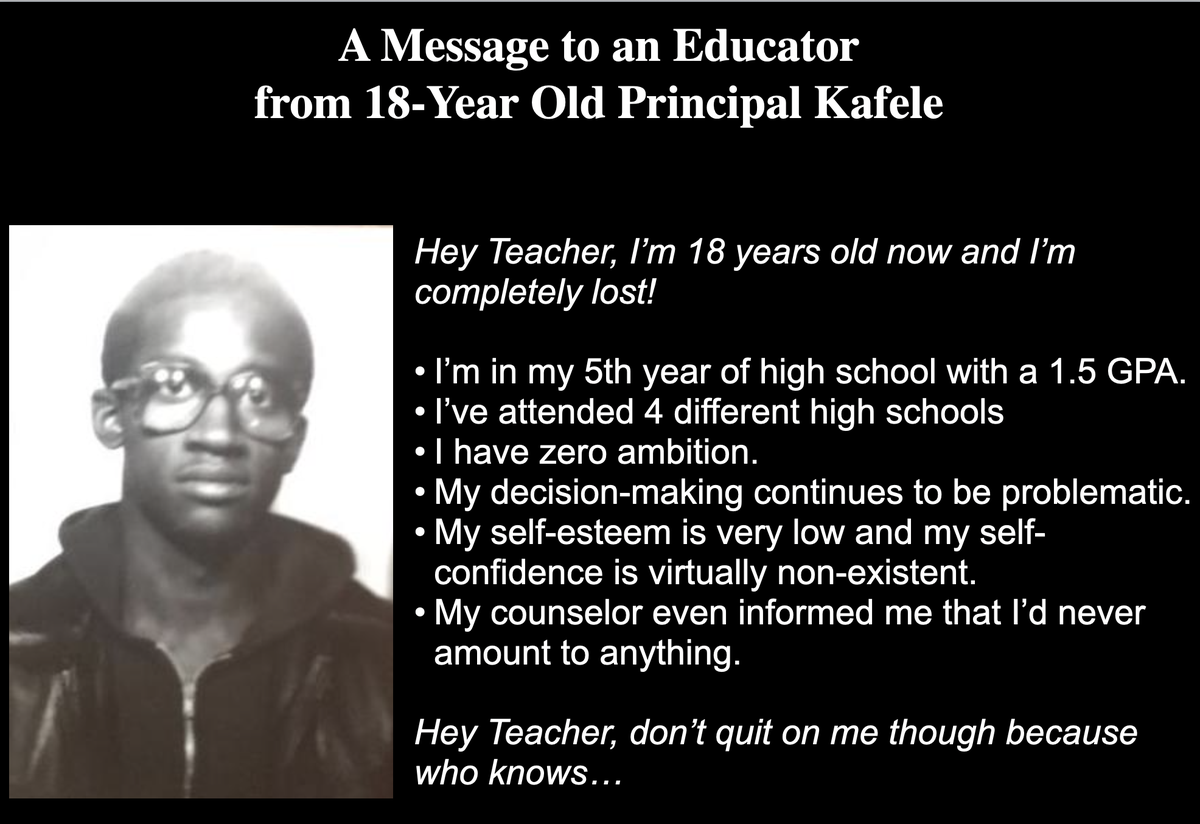 HEY TEACHER OUT THERE, please don't tell me that a youngster traveling down the wrong road making wrong turns at each intersection can't turn it around with the RIGHT teacher in his life. I eventually got it together....