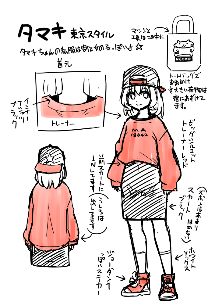 流石にこれは彼女達のミニ四駆に対する意識が高過ぎると言うことで没になりました(笑)

そして↓はハラダさんにお渡ししたタマキ、ミヤビの衣装設定です(^^) 