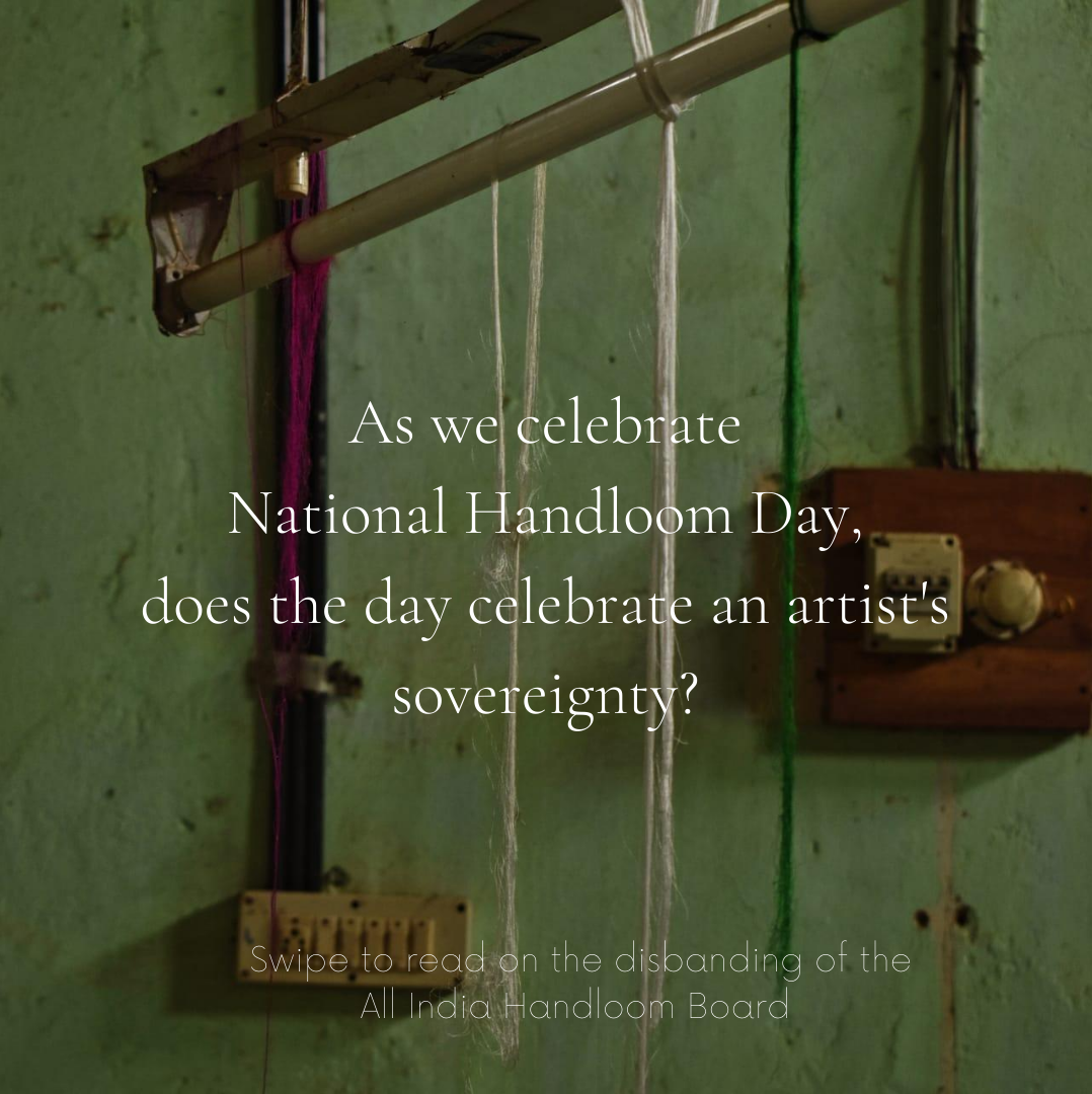Dhindora1's tweet photo. Some facts and some thoughts on National Handloom Day. 
#HandloomDay #Handloom #weavingcommunity #Vocal4Handmade #VocalForLocal #vocalforhandmade #SavetheWeave #NationalHandloomDay2020 #AtmaNirbharBharat https://t.co/khojX7UgnC