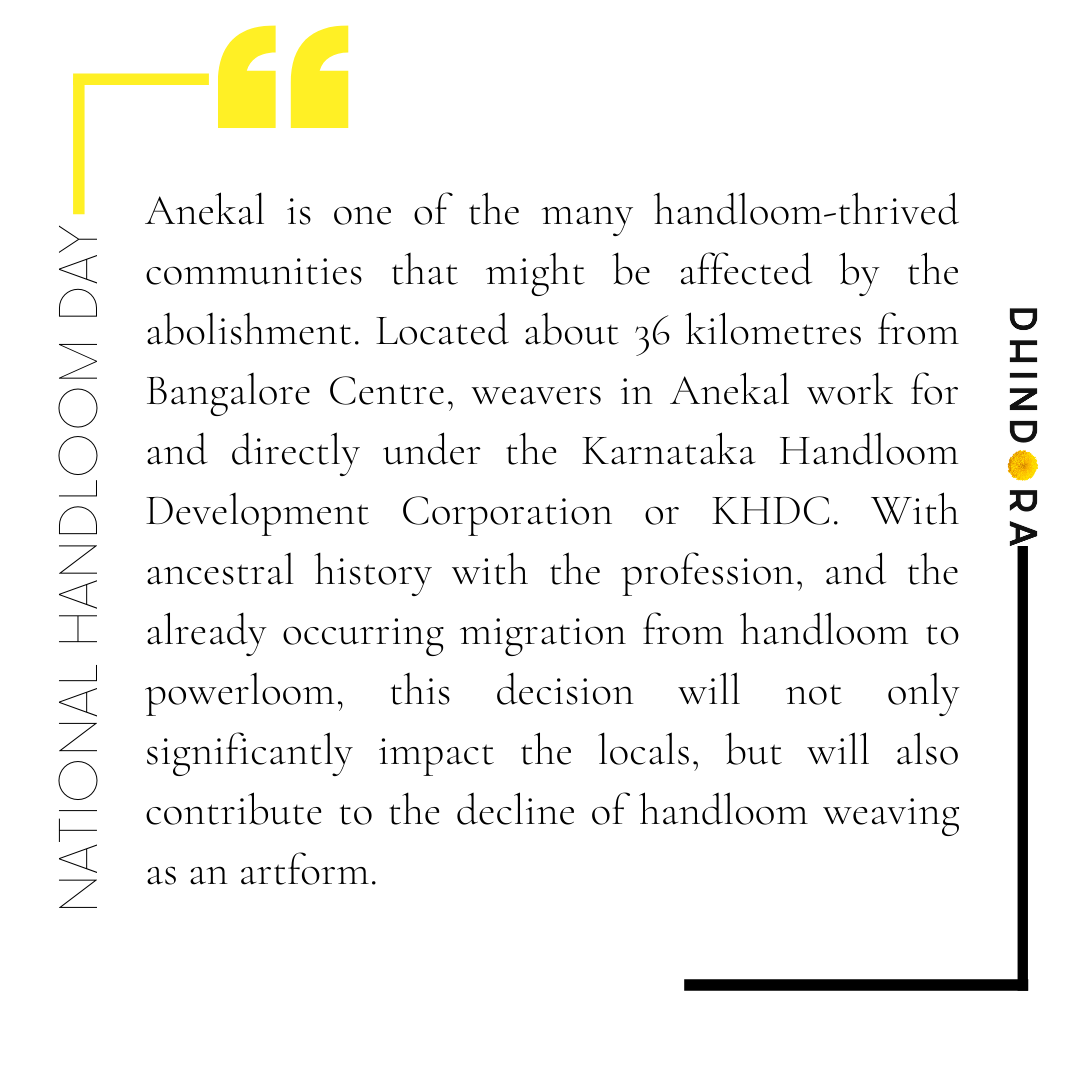 Dhindora1's tweet photo. Some facts and some thoughts on National Handloom Day. 
#HandloomDay #Handloom #weavingcommunity #Vocal4Handmade #VocalForLocal #vocalforhandmade #SavetheWeave #NationalHandloomDay2020 #AtmaNirbharBharat https://t.co/khojX7UgnC