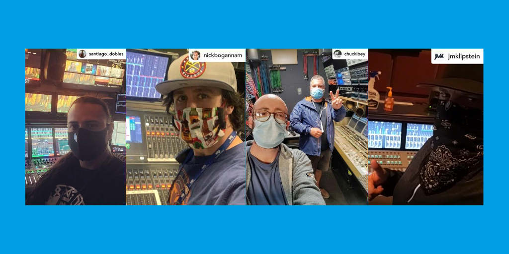 calrecaudio's tweet photo. We're so glad to see you back at your desk doing what you do best! It’s great to see some positive news during these difficult times. Thanks to Josh, Chuck, Nick & Santiago for sharing your work photos. 🙏
#calrec #audio #backtobroadcast #broadcastaudio #broadcast #postcovid19 https://t.co/8f6wpuU89D
