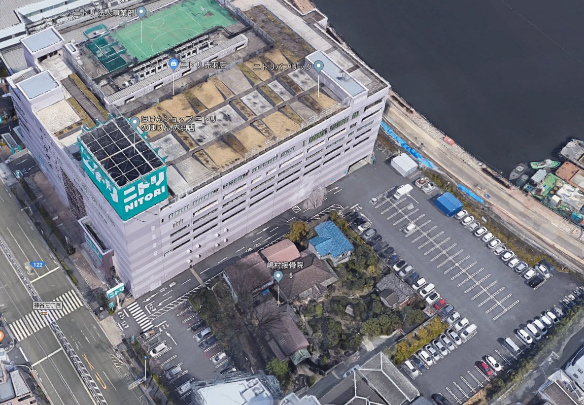 まつじ ニトリ赤羽店の駐車場すき