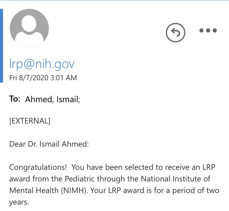 Woke up to great news! Thanks @NIMHgov and @NIH_LRP for removing such a burden off my shoulders. I could not have done it without the guidance and mentorship of @phdgprotein86! 
#nihlrp