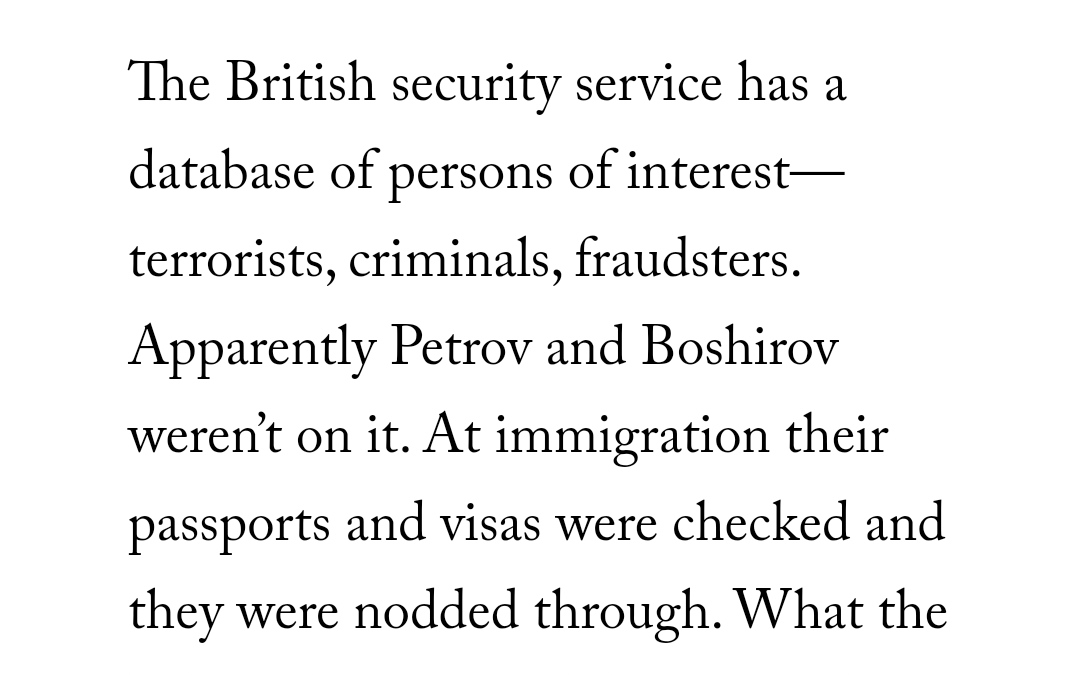 5. Amazingly, these two GRU Colonels were unheard of to British intelligence. But even more amazing is the fact that the UK issued them with visas and apparently no-one has asked the visa-issuing authorities what these two men claimed they were visiting the UK for.