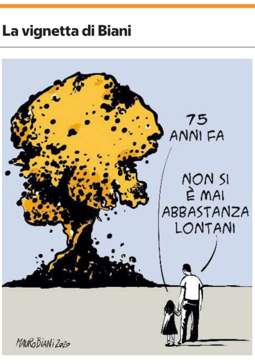 #Hiroshima75 

@maurobiani su Repubblica di oggi.