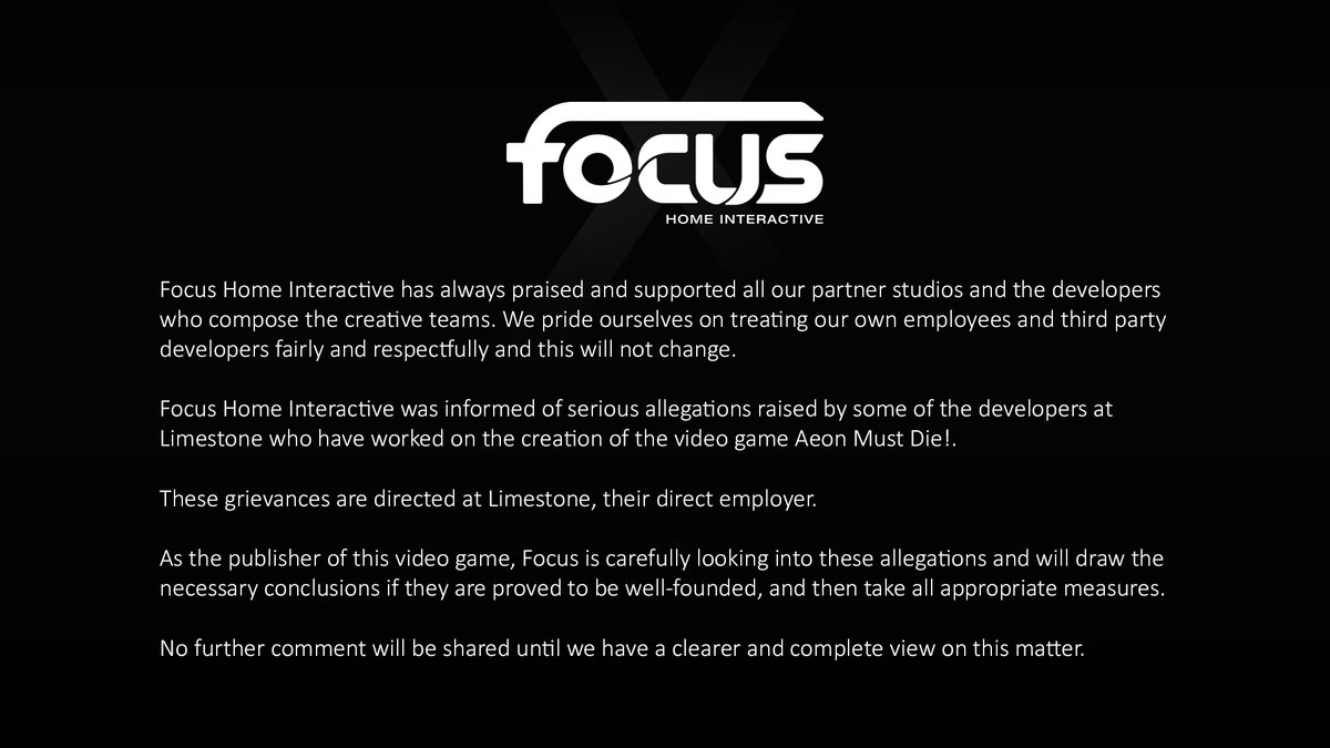 Focus Home отреагировала на скандал вокруг Aeon Must Die! — и направила жалобы бывших разработчиков руководству студии