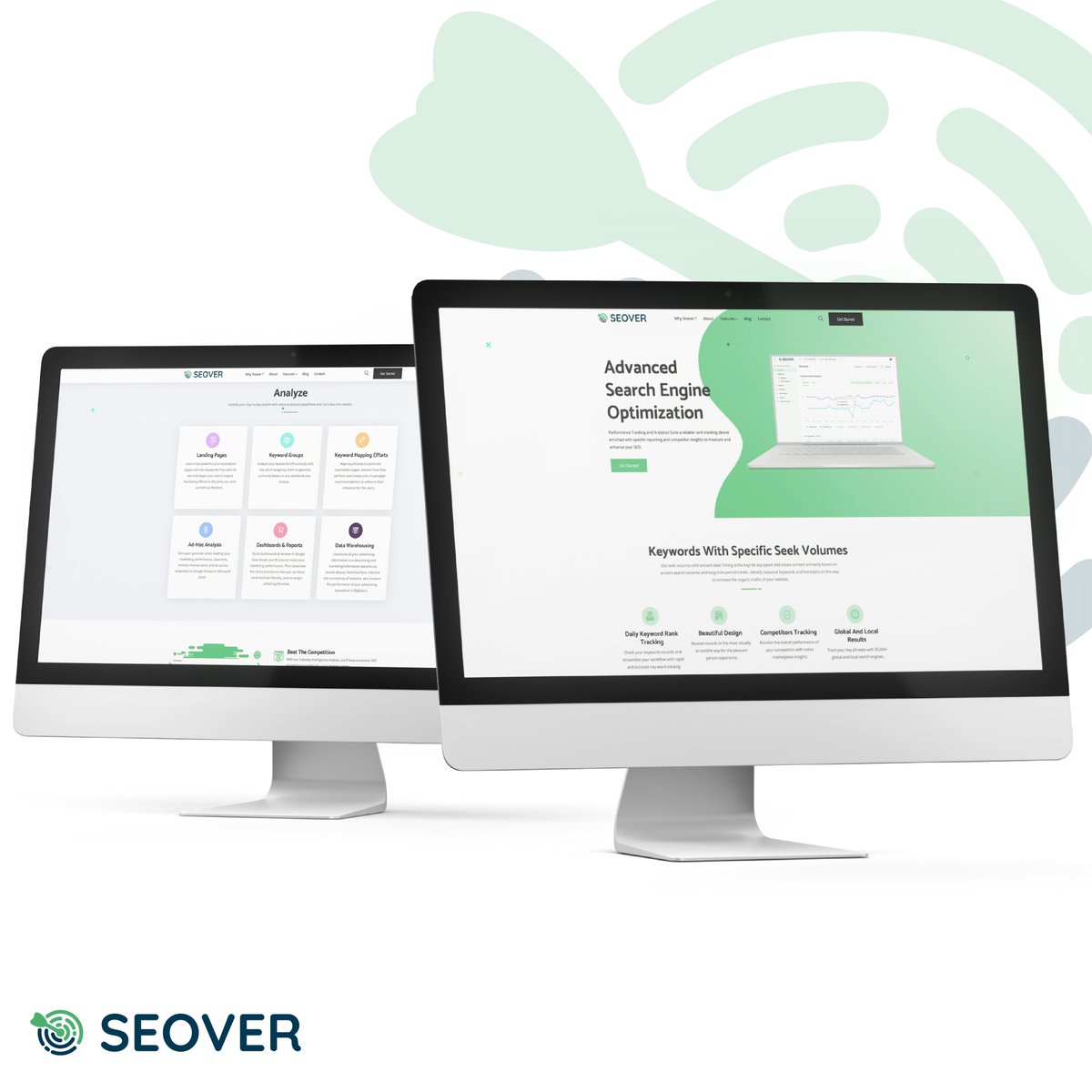 SMARTOVER ekibinin SEO odaklı projesi SEOVER, arama motoru optimizasyonu konusunda markaların ihtiyaç duyduğu tüm istatistik ve bilgilere anında ulaşım sağlar. 
SMARTOVER'ın sizlere özel sunduğu hizmetleri ve projeleri hakkında daha fazla bilgi almak için bize ulaşın!