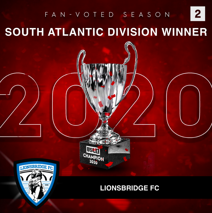 USLLeagueTwo's tweet image. That's a wrap for the Southern Conference! 

@EastAtlantaFC, @Daytonarushsc and @LionsbridgeFC each win their divisions, while a late surge for @TormentaFC_2 sees the South Georgia side reach the playoffs too.

#Path2Pro