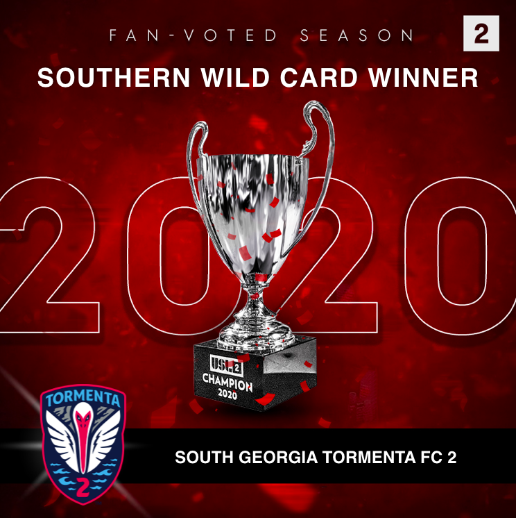 USLLeagueTwo's tweet image. That's a wrap for the Southern Conference! 

@EastAtlantaFC, @Daytonarushsc and @LionsbridgeFC each win their divisions, while a late surge for @TormentaFC_2 sees the South Georgia side reach the playoffs too.

#Path2Pro