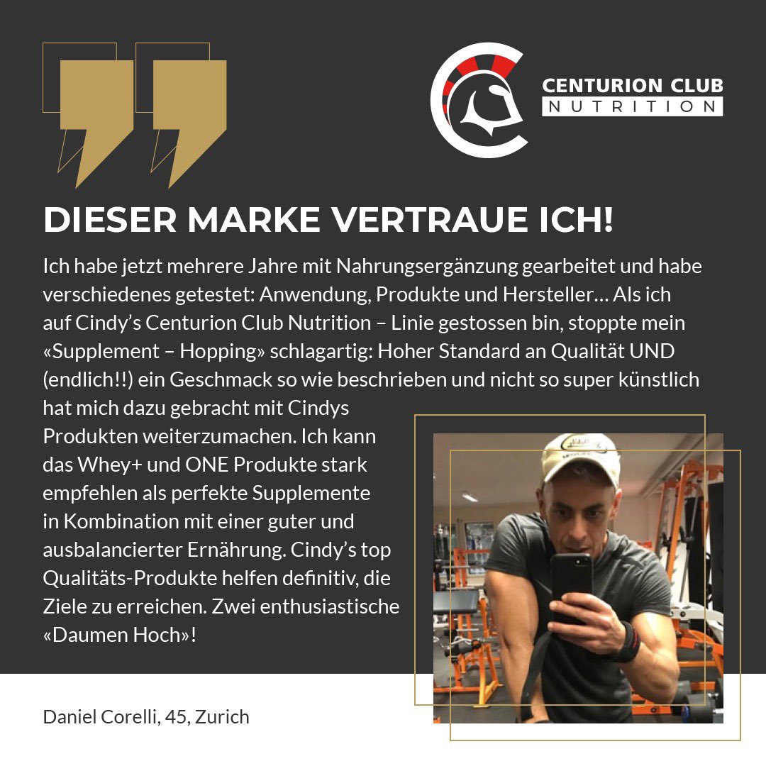 rtlsupplements's tweet image. Thank you Daniel for the GREAT Testimonial about Centurion Club Nutrition! Danke Daniel für das tolle Feedback 🙏🏽 Available in the UK 🇬🇧 EU 🇪🇺 and CH 🇨🇭Order now to get your CCN Package too! 
🇬🇧 and 🇪🇺 centurionclubnutrition.com
🇨🇭 centurionclubnutrition.ch