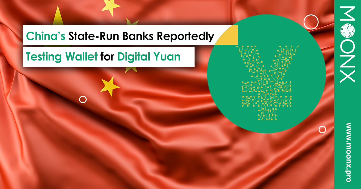 State-owned #commercialbanks in #China are reportedly testing a #Wallet for the country's forthcoming 
#digitalyuan. Read more: bit.ly/3abZUiEMoonX
#MoonX #blockchaintechnology #CBDC 
#BTC #ETHEREUM #ETH