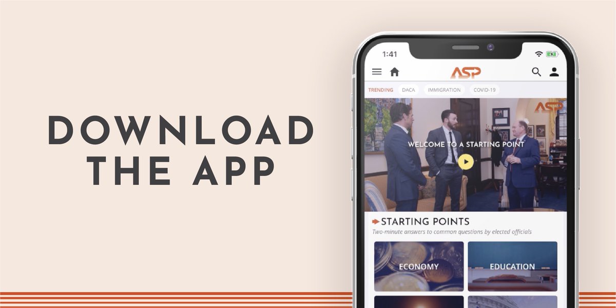 Download the ASP App today to watch videos on key issues that face Americans. Available in the Apple App store and Google Play Store Apple App Store: apple.co/2Wle5vX Google Play Store: bit.ly/asp-google-play