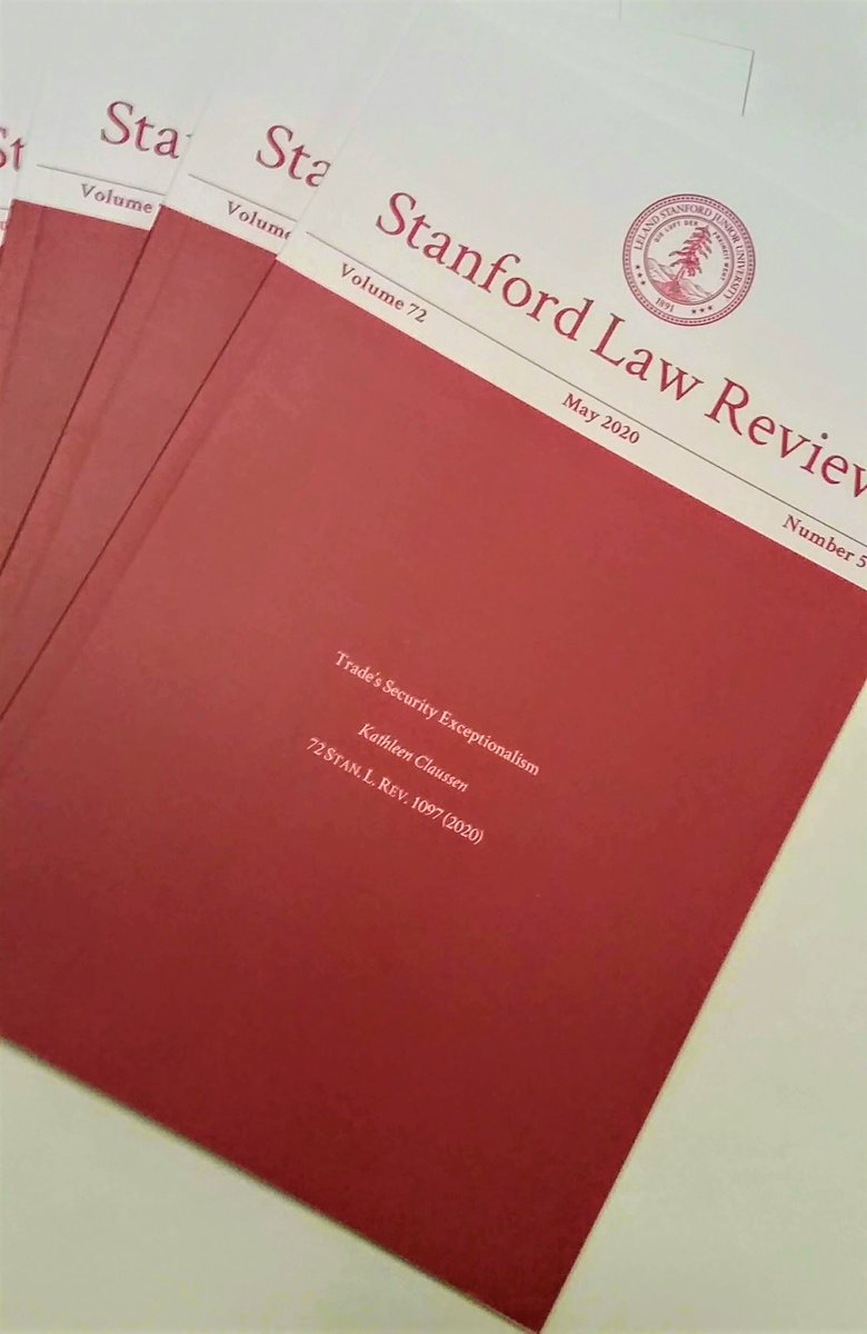 -- Given yesterday’s announcements on the new aluminum tariffs and acting against TikTok through IEEPA, now is the time for this belated note of thanks to  @StanLRev for getting these offprints to me despite my being away from  @MiamiLawSchool in the pandemic a few weeks ago! /1