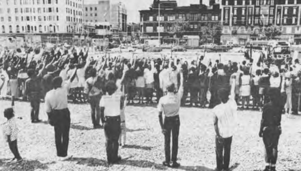 What happened next is one of the iconic movements in Black Power urbanism: activists took over the block in June 1969, occupying it to September. They renamed it Reclamation Site #1. They turned it into a community that enacted their principles of self-determination. 7/