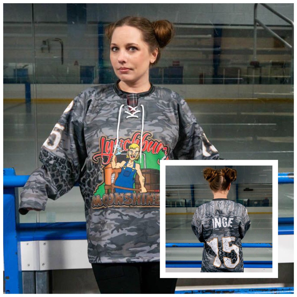 MessBucketComic's tweet photo. Baseball and hockey are both back! Get a Lynchburg Moonshiners grey Away hockey jersey size small through 5X (team owned by MLB all star @BrandonInge ) today at: https://t.co/TL3lWcWOdc photo cred: @anotheracronym model: @andriar989 #messbucketcomics #comics #hockey #hockeyjersey https://t.co/8v5S5iPE4Z