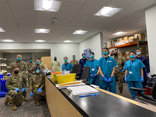 pharmacists's tweet photo. Read this moving story about APhA member Nicholas Daniel, Lieutenant Commander in the @USPHSPharmacy stationed at @US_FDA. The @SamfordPharmacy alumnus deployed this past spring to New York City to serve #COVID19 patients:  https://t.co/A25VEe2xrY https://t.co/hqTVRj5dac