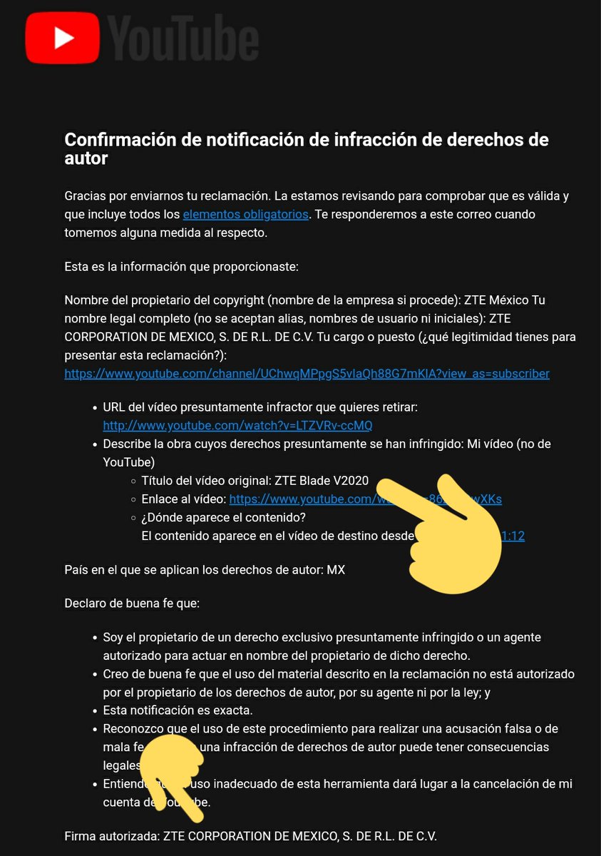 Carlos_Vassan's tweet photo. Pues ZTE me envío una solicitud para remover uno de mis videos porque menciono que hay mejores equipos que ustedes pueden comprar por el mismo dinero. La petición es vía YouTube y mencionan acciones legales. Les comparto el review "Negativo":  https://t.co/wwBi0bA649 https://t.co/FTCivwJAmF