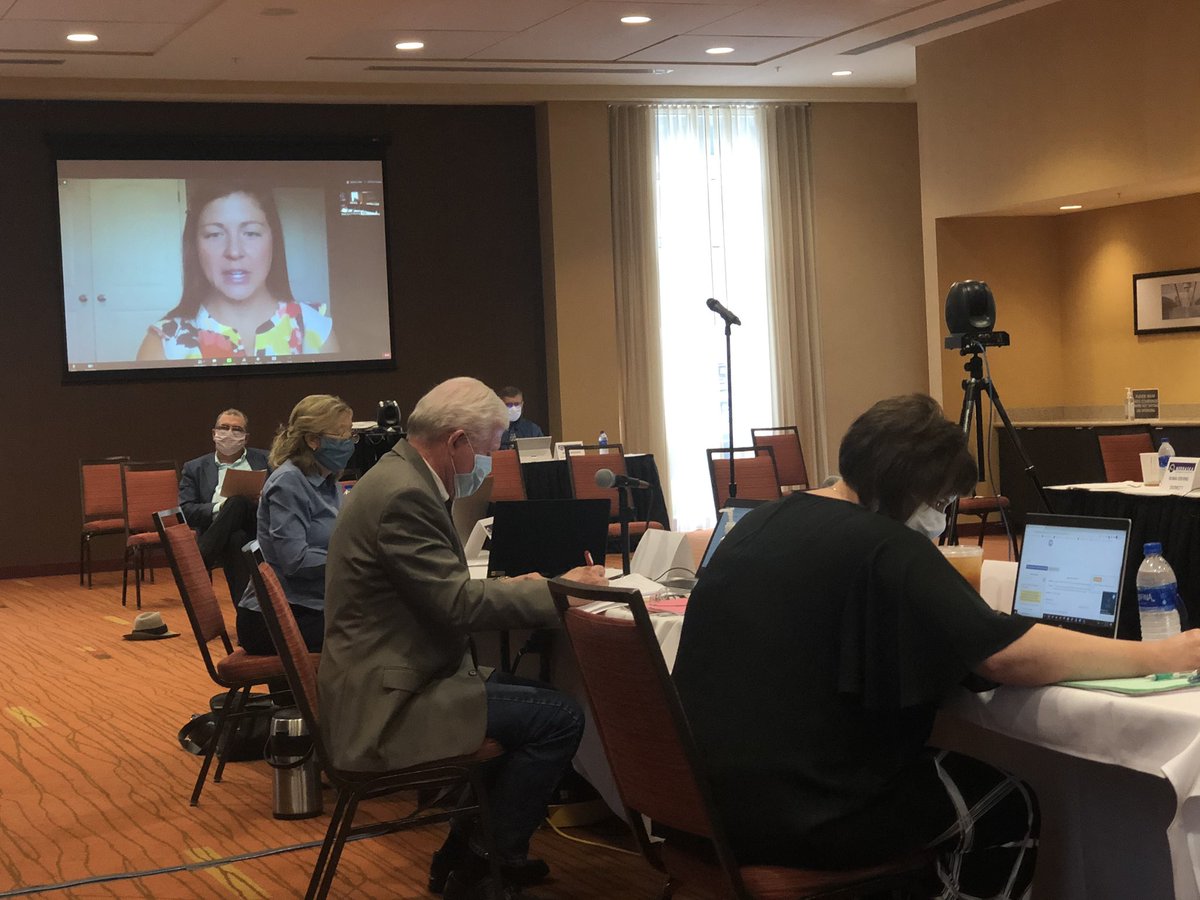NDE_News's tweet photo. Nebraska Teacher of the Year @meghelberg presented to the board virtually on her busy summer that included many virtual meetings due to the pandemic. https://t.co/8rZmnLSRUR