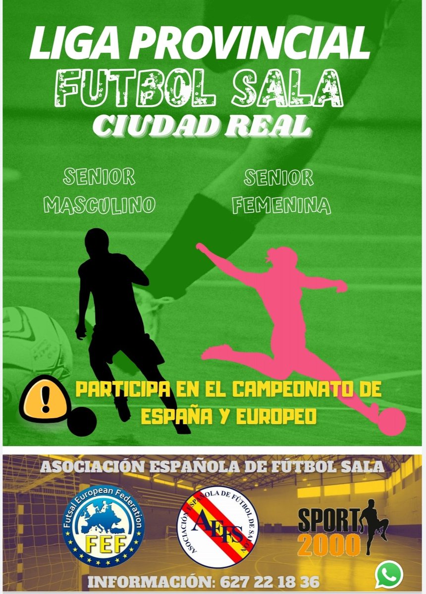 🔊Ciudad Real ya está calentando motores.
La AEFS va incrementando su presencia por toda la geografía nacional.
#Futsal