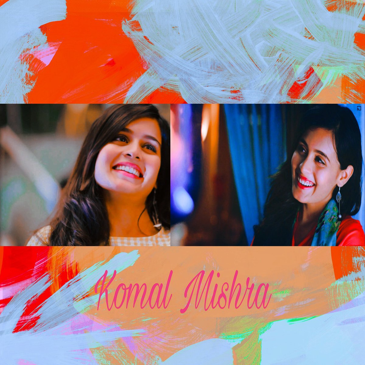 Komal mishra-A vibrant girl, she knows how to smile in every bit of stages, quiet flirtaious daring too. She always wears this endearing smile. #HappyBirthdayRheaSharma