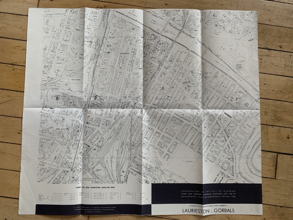 First up, a plan of Laurieston / Gorbals pre-CDA. Highlights for me are obvs Caledonia Road Church and Gorbals Cross, as well as the Sandyfaulds / Moffat St mega-block!