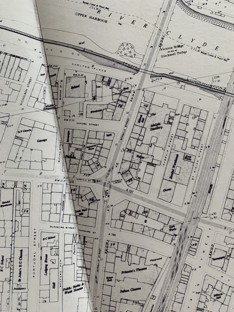 First up, a plan of Laurieston / Gorbals pre-CDA. Highlights for me are obvs Caledonia Road Church and Gorbals Cross, as well as the Sandyfaulds / Moffat St mega-block!