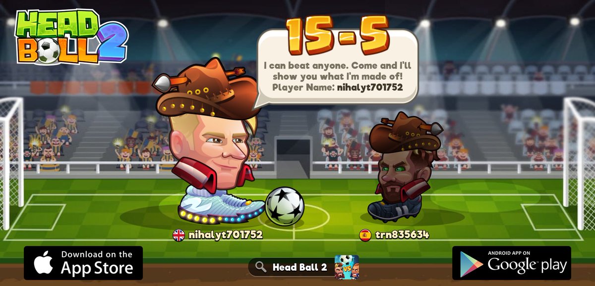 cdbeaute's tweet photo. Looking for a new challenger in Head Ball 2. My player name is nihalyt701752, come and play with me! Download via > https://t.co/PDSevJeAPz #headball2 @HB2Official https://t.co/DkZTHErbKa