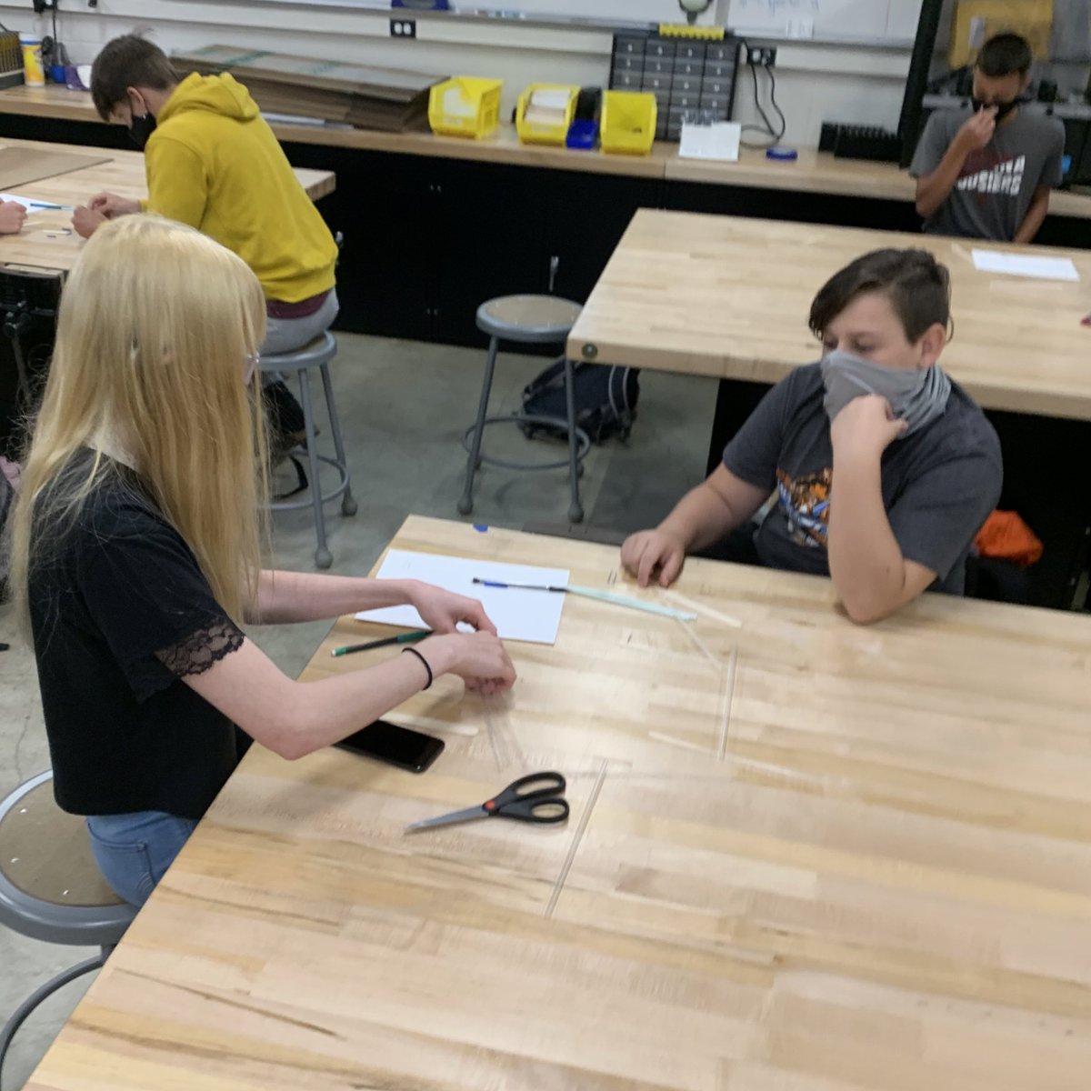 The first few days of classes have been fantastic! Started off the year with problem solving activities to get everyone in the right mindset after being out for almost 5 months. So excited to have my engineering students back and to welcome my new students! @BrownCountySupt