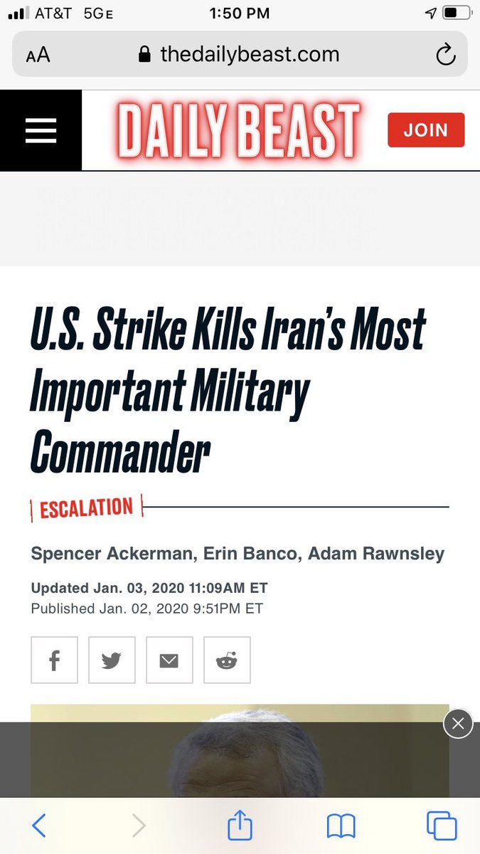 For  @thedailybeast, Herman Cain’s death is just ironic and “undeniably typical.”But killing Soleimani was an ESCALATION. Remember when this decision was going to cause WW3? Ah, the days.