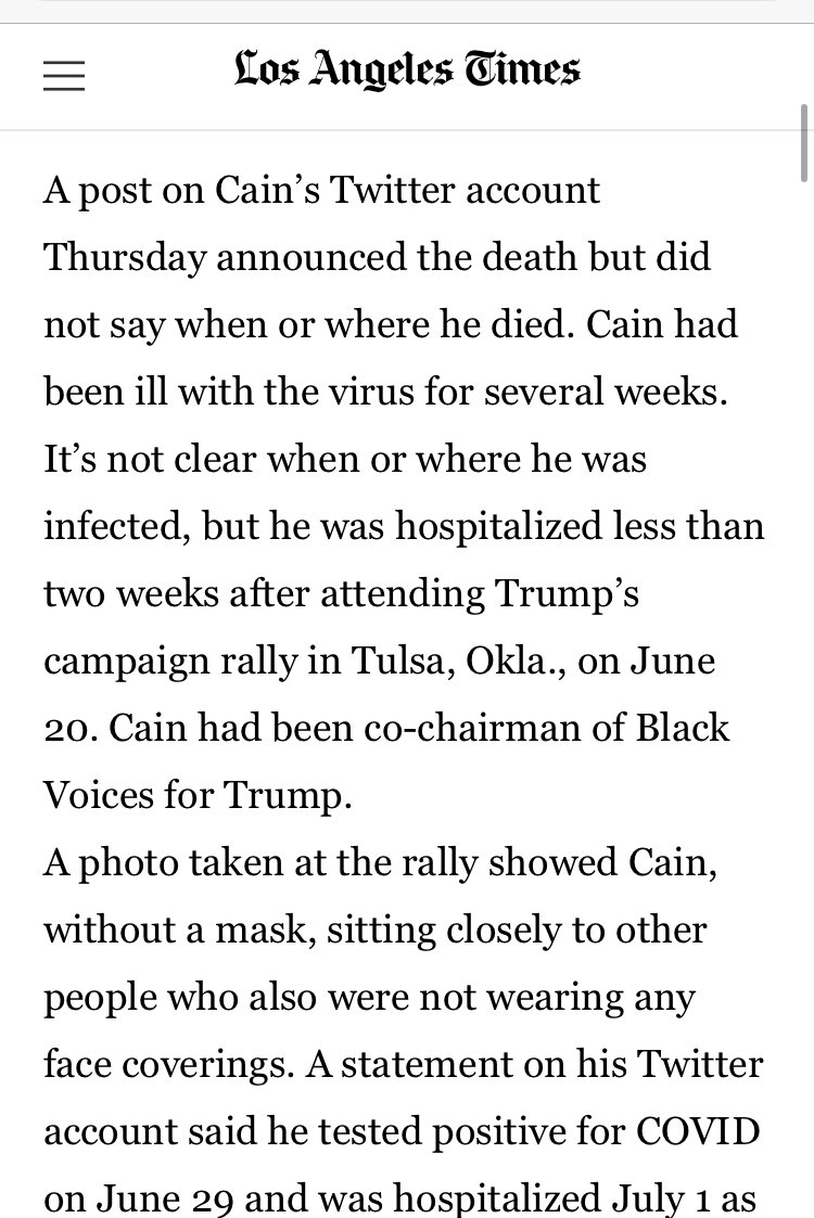  @latimes manages to find culpability in Cain’s death, but when it comes to the funeral of a terrorist, we’ve got live coverage of his funeral procession.