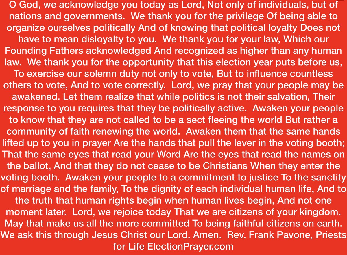 tonyb79's tweet photo. @cathponeill @realDonaldTrump Prayer for the reelection of @POTUS, the most pro-freedom of Religion President in my lifetime!
#CatholicForTrump #Trump2020 https://t.co/Caug5c3Sj2