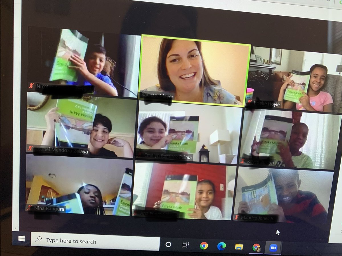 MsRMeyer's tweet photo. 5th week of school done! ✅
This weeks challenge was incorporating @eureka_math workbooks along with our online platforms!! Now we have a routine &amp; are familiar with our books!! My favorite kid quote “it’s like we are in real school, but you don’t have to go to the copier!” #true https://t.co/thE5Asl8x6