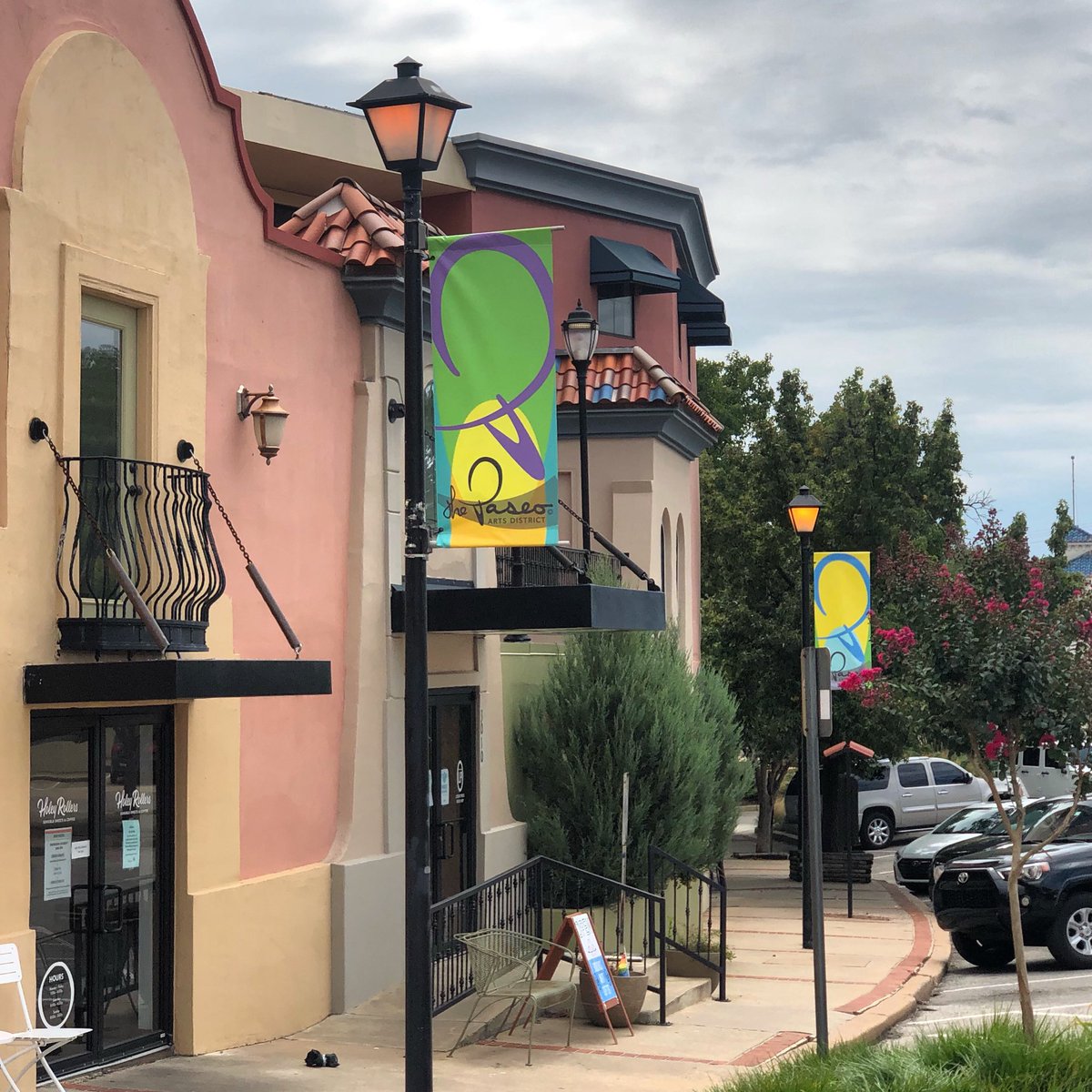 PaseoOKC's tweet photo. FIRST FRIDAY TONIGHT! While this will not be a typical First Friday Gallery Walk, we encourage visitors to grab takeout or dine on the patio of your favorite Paseo restaurant, check out the open galleries and stores, and enjoy a live performance by @prettywellok ! https://t.co/XbtFDDvMvh