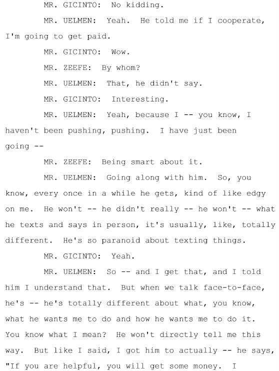 A sincere thanks to Marty Tripp (remember him?) for , for some inexplicable reason, uploading the full Eulman interview. And boy is it a doozy. https://drive.google.com/file/d/1NsXCvO6O18N6t9qoLnH4BzIKVujv9oiI/view?usp=sharingScene: Tripp, who is working with  @lopezlinette , keeps trying to get him to cooperate, for money.