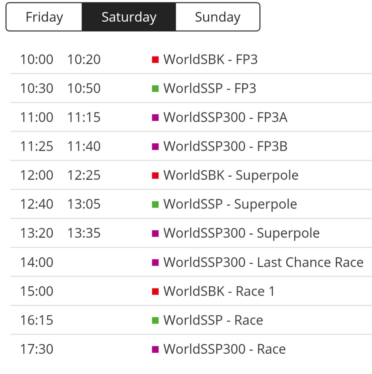 Timetable (CEST) π΅πΉ #PRTWorldSBK #Qualifying & #RACE1 @WorldSBK (08/08/2020) @AIAPortimao https://t.co/qplxvZ4UIY