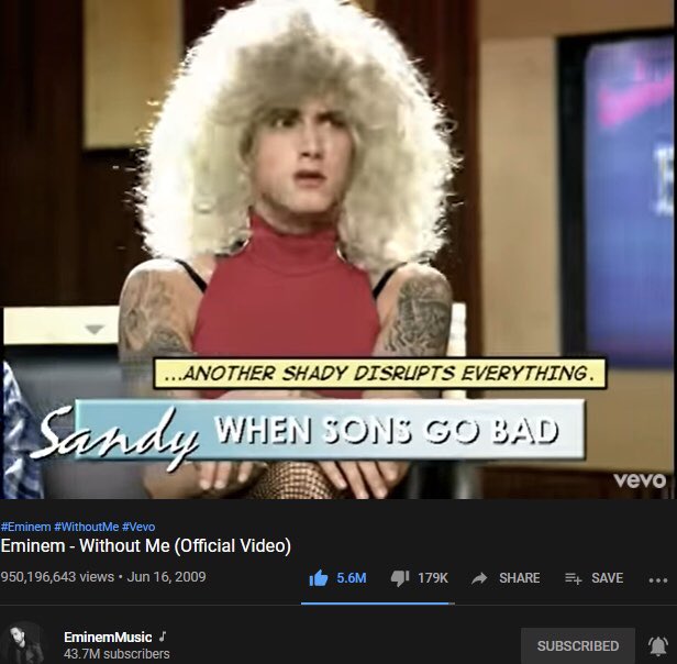 Wickedways Without Me Has Surpassed 950 Million Views On Youtube Getting Closer To 1 Billion Eminem Without Me Official Video T Co 3jebvsoleh Via Youtube T Co Tf2zrtlq6x