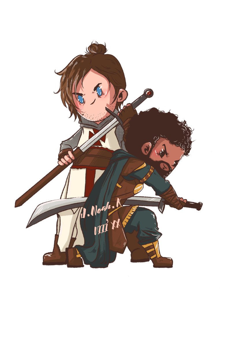 SketchyArkhive's tweet photo. Aaaaand here is 2nd sticker set- The Joe/Nicky exclusive edition :3 I figured you guys would want one and it just really worked quite well due to their various outfits n time periods~ You'r welcome! ;)
#TheOldGuard #yusufalkaysani #nicolodigenova
https://t.co/j7Q5aJ9Arz https://t.co/L0ZDlFofSl