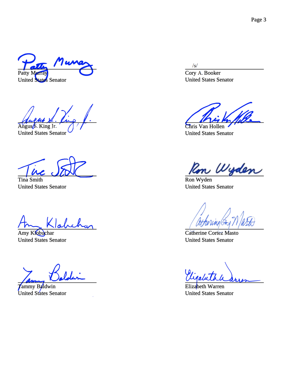 Screenshot of page 3 of the letter. The full text is available at the link in the original tweet.