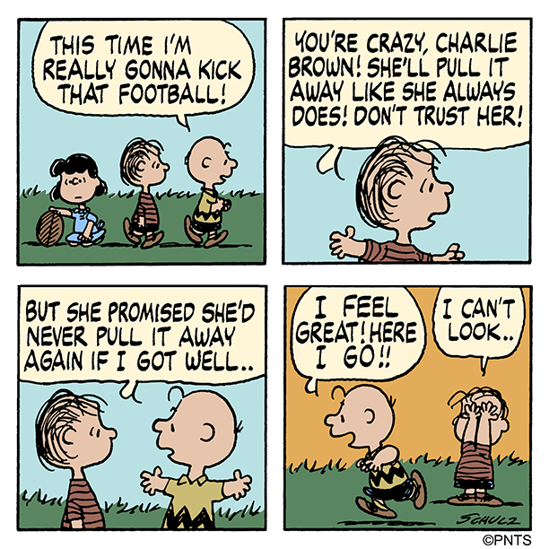 Snoopy's tweet image. Sometimes you just gotta go for it.