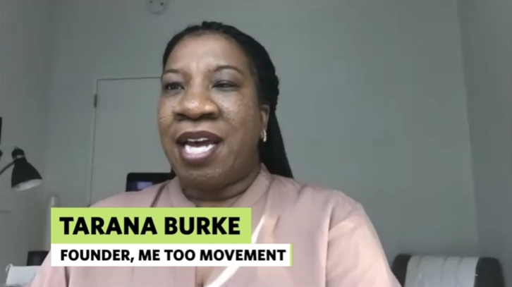 Up next is  #MeToo   movement founder and social justice activist  @TaranaBurke to share her thoughts on leading as a human being during this moment of  #COVID19 and racial reckoning.