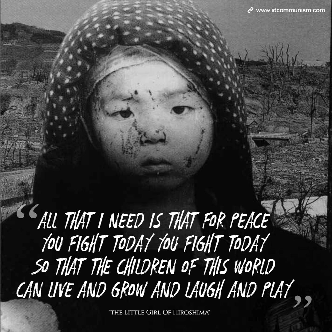 'I come and stand at every door
But none can hear my silent tread
I knock and yet remain unseen
For I am dead for I am dead....'

'The Little Girl of #Hiroshima', Poem by the Turkish communist poet Nazim Hikmet: facebook.com/idcommunism/ph… 

#Hiroshima75 
#Nagasaki75 
#HiroshimaDay