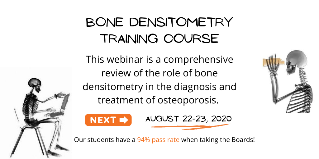 MTMIRadiates's tweet image. Are you interested in #bone densitometry? Then this course is for you! You will get a comprehensive review of the role of bone #densitometry in the diagnosis and treatment of #osteoporosis.  Make sure you register today! ow.ly/Cgi150ASqOX